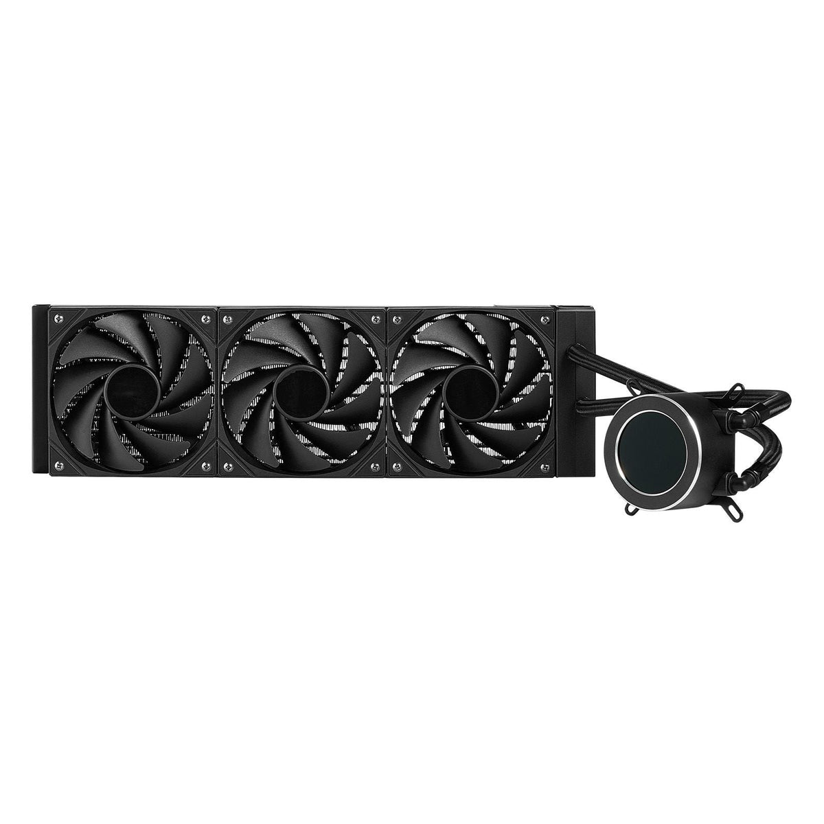 CPU Liquid Cooler, AIO CPU Water Cooler - 3 x 120mm PWN Fans, Pump & 2.1'' LCD Display, Max 2200PRM Black CPU Cooling Fan, Compatible for Intel 115X/1366/2011/1700/1200, AMD AM4/AM5