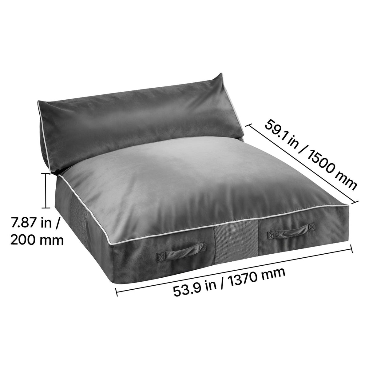Crash Pad, 5 x 4.5 ft Crash Pad for Kids Sensory with Foam Blocks and Washable Cover, Large Soft Foam Landing Zone Giant Pillow Mat, Sensory Room Equipment for Children Jumping, Relaxing & Play