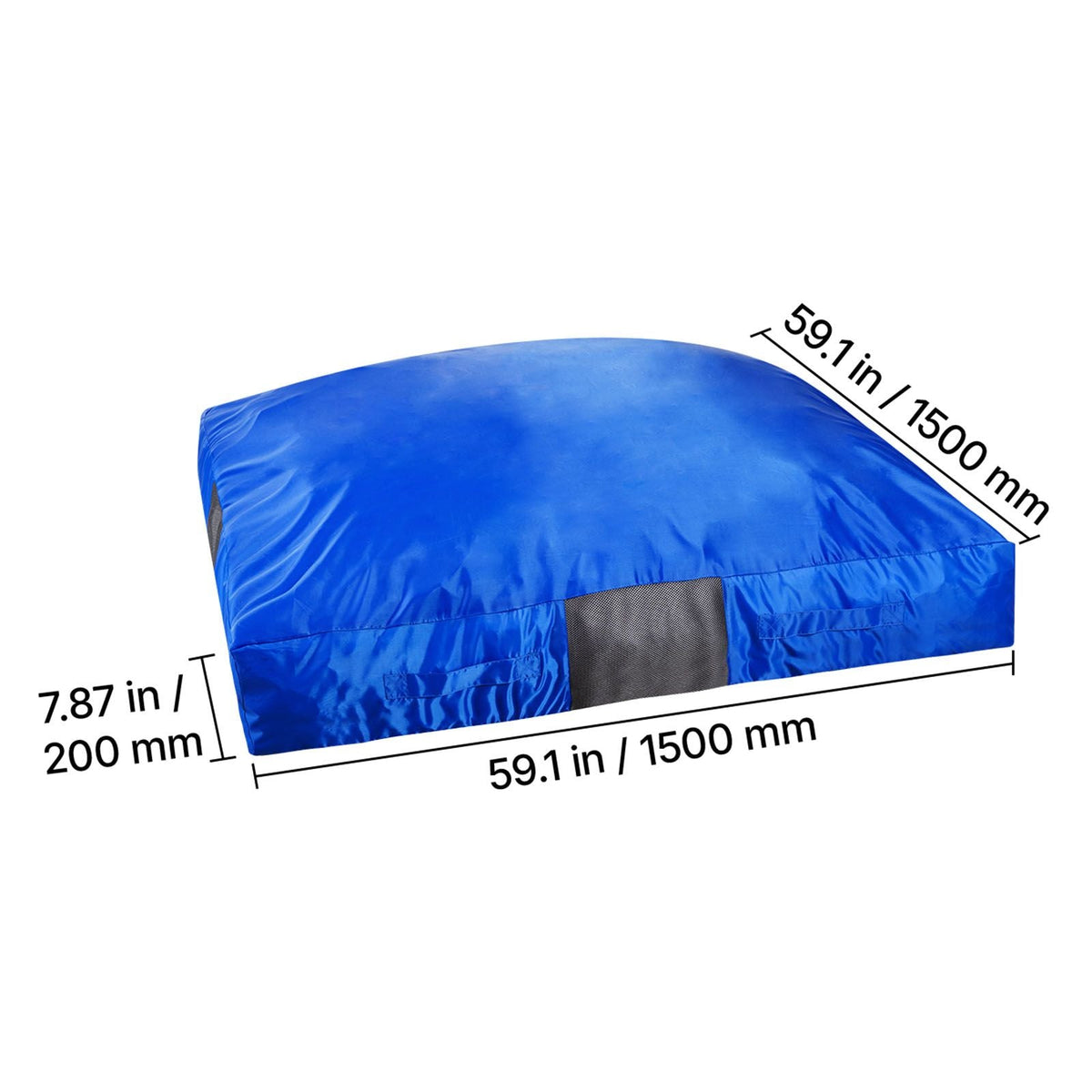 Crash Pad, 5 x 5 ft Crash Pad for Kids Sensory with Foam Blocks and Washable Cover, Large Soft Foam Landing Zone Giant Pillow Mat, Sensory Room Equipment for Children Jumping, Relaxing & Play
