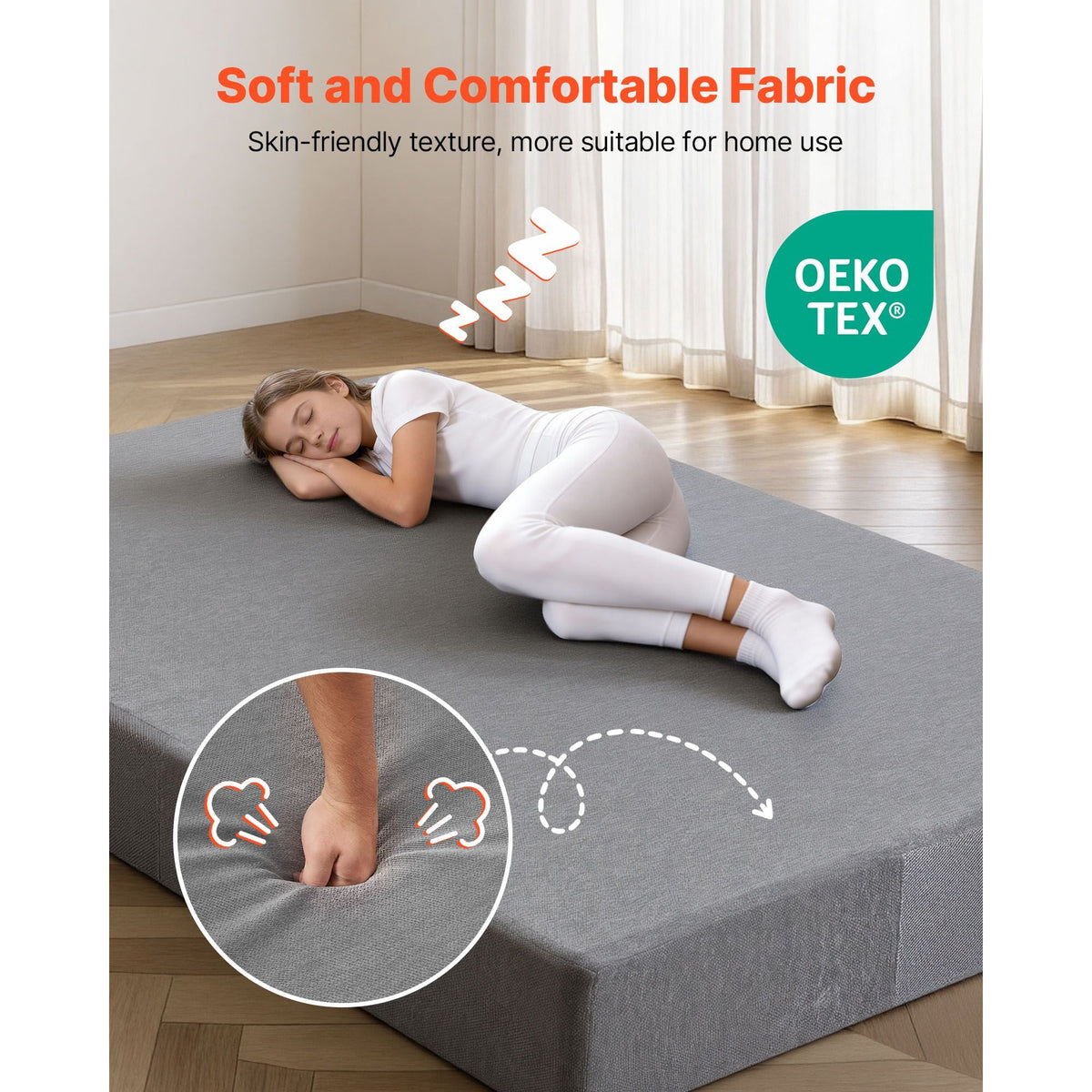 Crash Pad, 6 x 4 ft Crash Pad for Kids Sensory with Soft Thick Foam and Washable Cover, Giant Pillow Mat Large Sensory Room Equipment for Children and Adults Jumping, Play, Climbing & Gymnastics