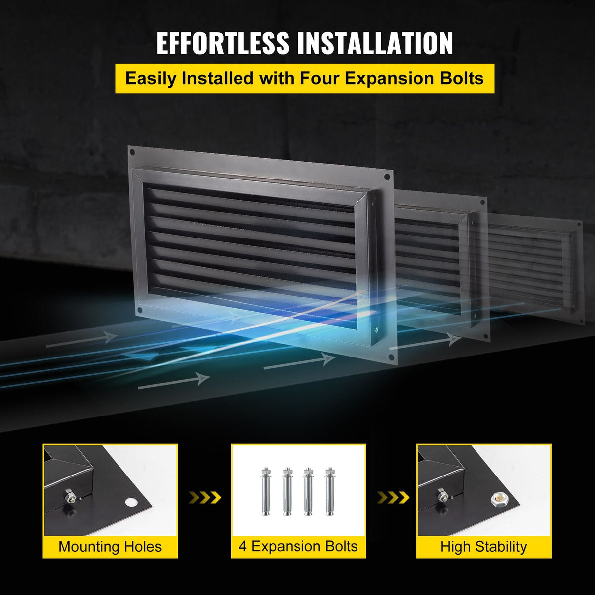 Crawl Space Flood Vent Foundation Flood Vent 8"Height x 16"Width Wall Vent