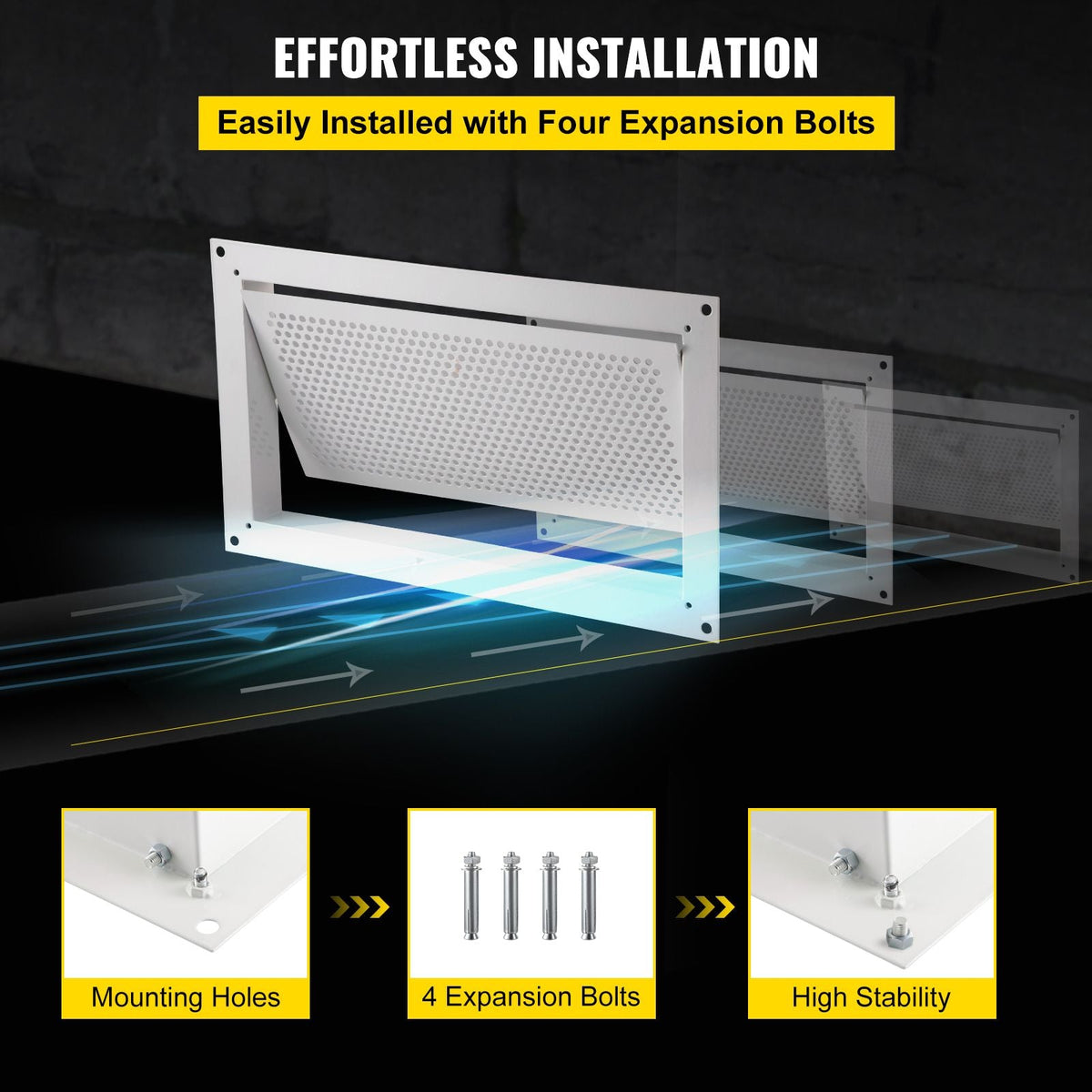 Crawl Space Flood Vent Foundation Flood Vent 8"Height x 16"Width Wall Vent