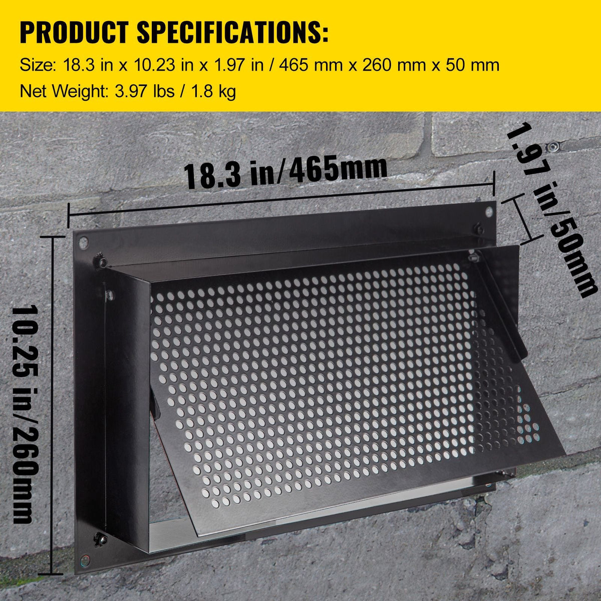 Crawl Space Flood Vent Foundation Flood Vent 8"Height x 16"Width Wall Vent
