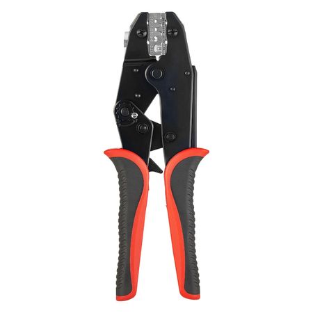 Crimping Tool, 24-10 AWG Ratcheting Wire Crimper Tool, Labor-Saving Electrical Terminal Crimp Pliers with Clear Metric & AWG Markings, Quick Release, Adjustable Pressure for Multiple Terminals