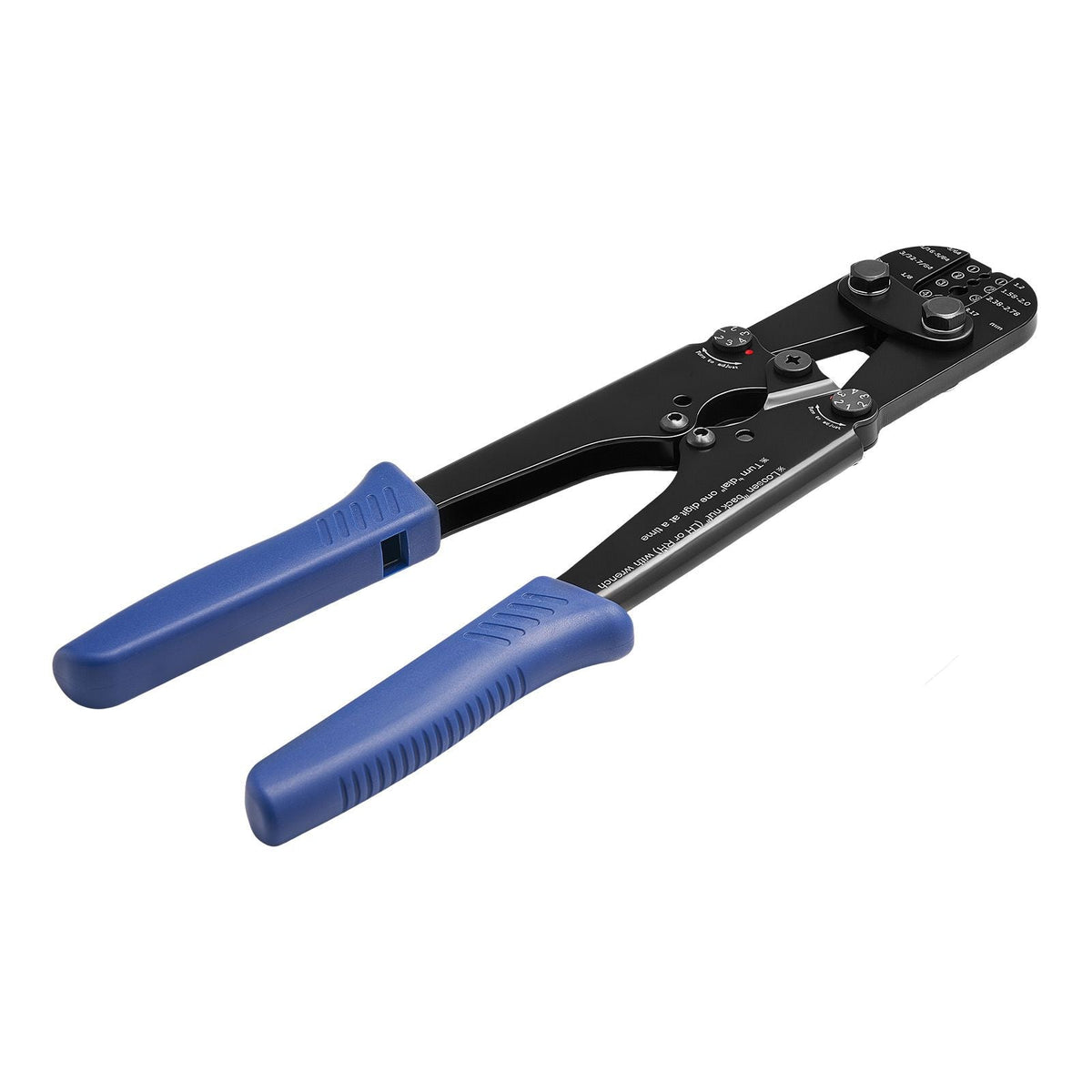 Crimping Tool, 3/64" - 1/8" Steel Wire Rope Crimper, with Clear Metric and Imperial Markings, Adjustable Force, Crimp Pliers for Aluminum Oval and Dual Sleeves, and Annealed Copper Sleeves