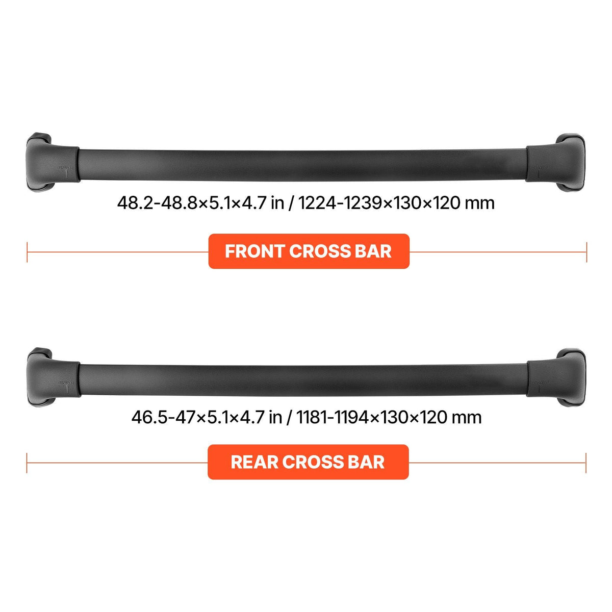 Cross Bars Roof Racks, 165lbs Capacity, Compatible with Toyota Highlander 2014-2019 XLE, Limited, SE with Flush Roof Rails, Heavy Duty Aluminum Crossbar Racks Roof Rail Rooftop Luggage Canoe