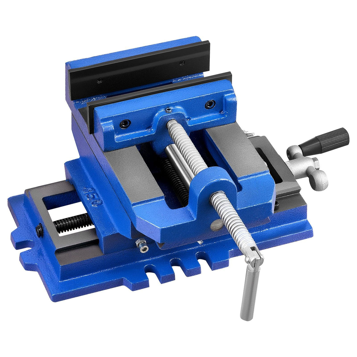 Cross Slide Drill Press Vise, 6 Inch Jaw Width, 2 Way X-Y Axis Bench Vise, 5.7 Inch Max Jaw Opening, Heavy Duty Cast Iron, Workbench Vice Clamp, for Woodworking Drilling CNC Milling Machine