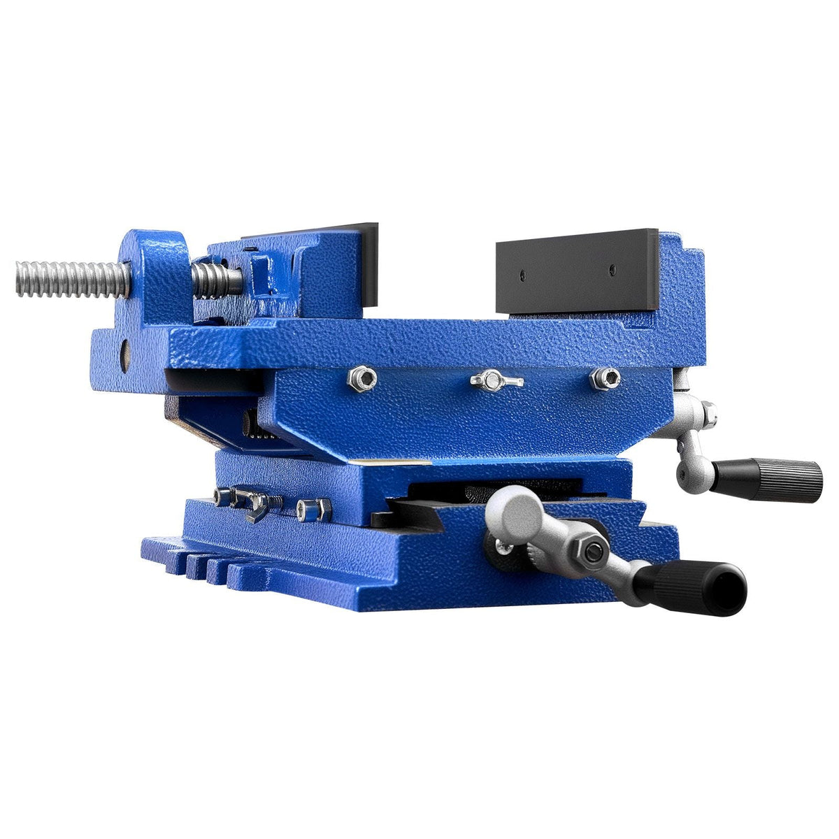 Cross Slide Drill Press Vise, 6 Inch Jaw Width, 2 Way X-Y Axis Bench Vise, 5.7 Inch Max Jaw Opening, Heavy Duty Cast Iron, Workbench Vice Clamp, for Woodworking Drilling CNC Milling Machine