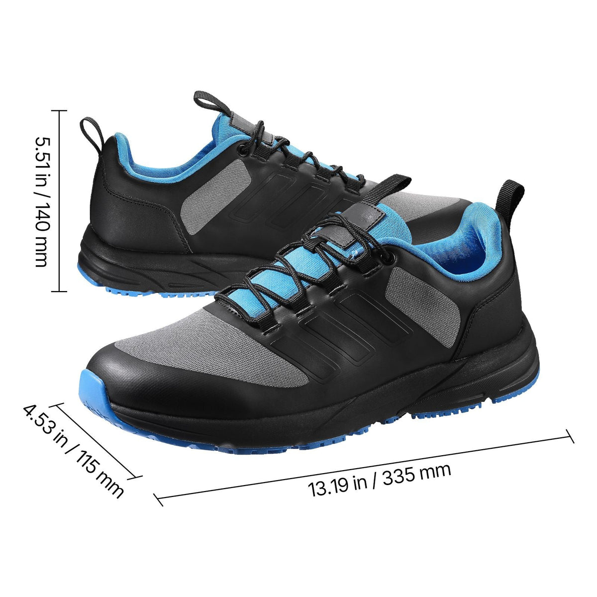 Cross Training Shoes, M Width Sneakers US Size 13, Wide Toe Box Shoes with Arch Support & Adjustable Lace-up, Training Shoes for Running, Gymnastics, Dog Walking, and Weightlifting (Black)