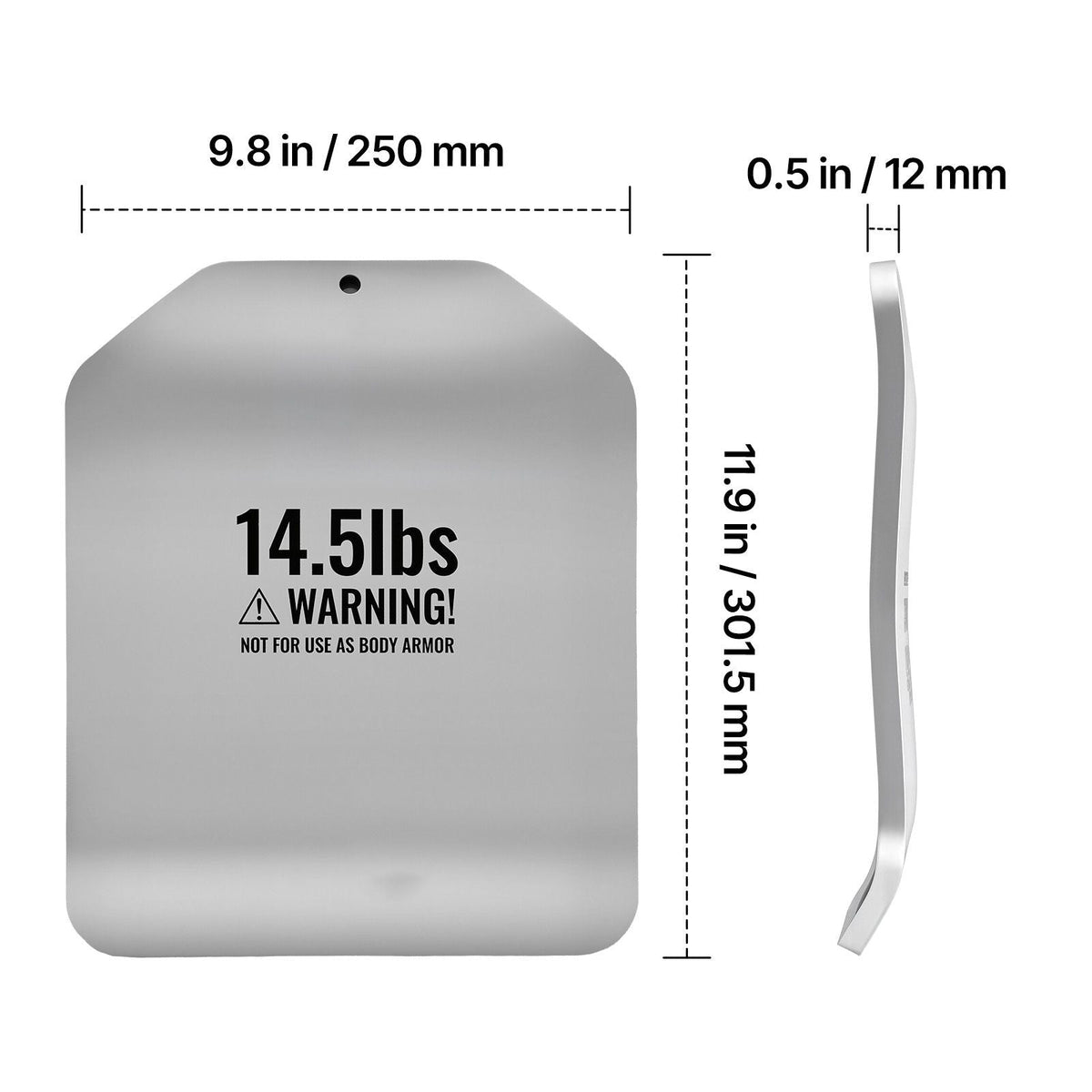 Curved Weight Vest Plates, 14.5 LB Pairs, Premium Steel Tactical Weighted Plates for Vest, Ergonomic Design, for Strength Endurance Training, Running, Jogging, Fitness, Heavy Workouts