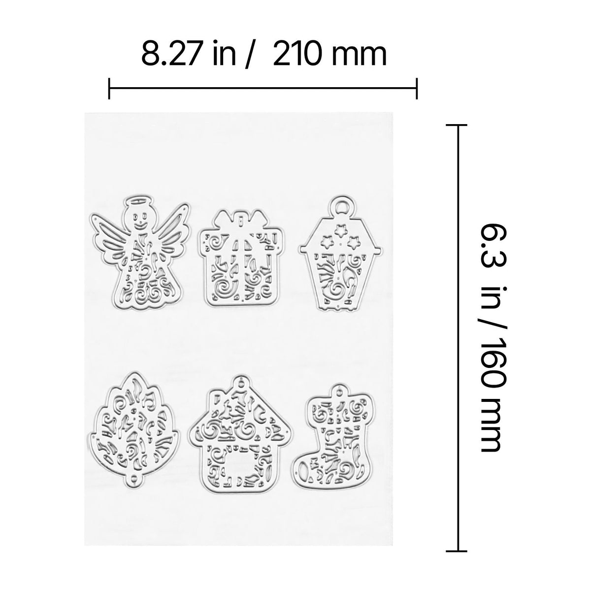 Cutting Dies, 10 Pieces Metal Die Cuts, Compatible with Die Cutting and Embossing Machine, Letters, Numbers, Tree Patterns, Cut Dies for Scrapbooking, Card Making, DIY Paper Crafting
