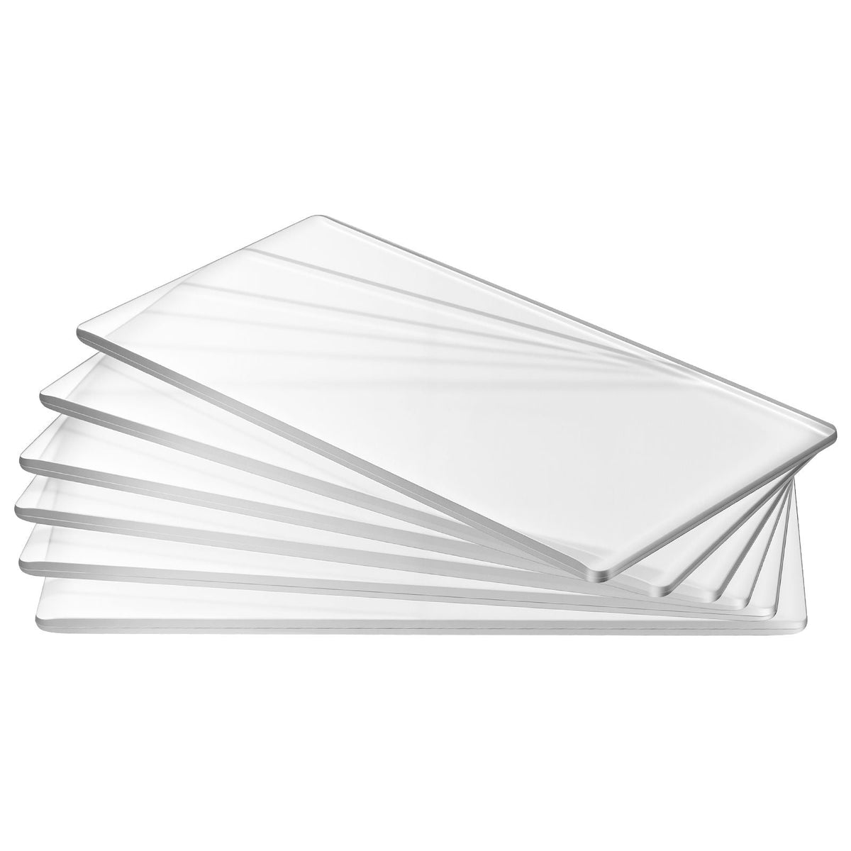 Cutting Plates, 6 Pcs, 6.69 x 3.15 x 0.1 in, Clear Polycarbonate Material, Die Cut Pads Compatible with Die Cutting and Embossing Machine KM-1830, for Scrapbooking and Card Making