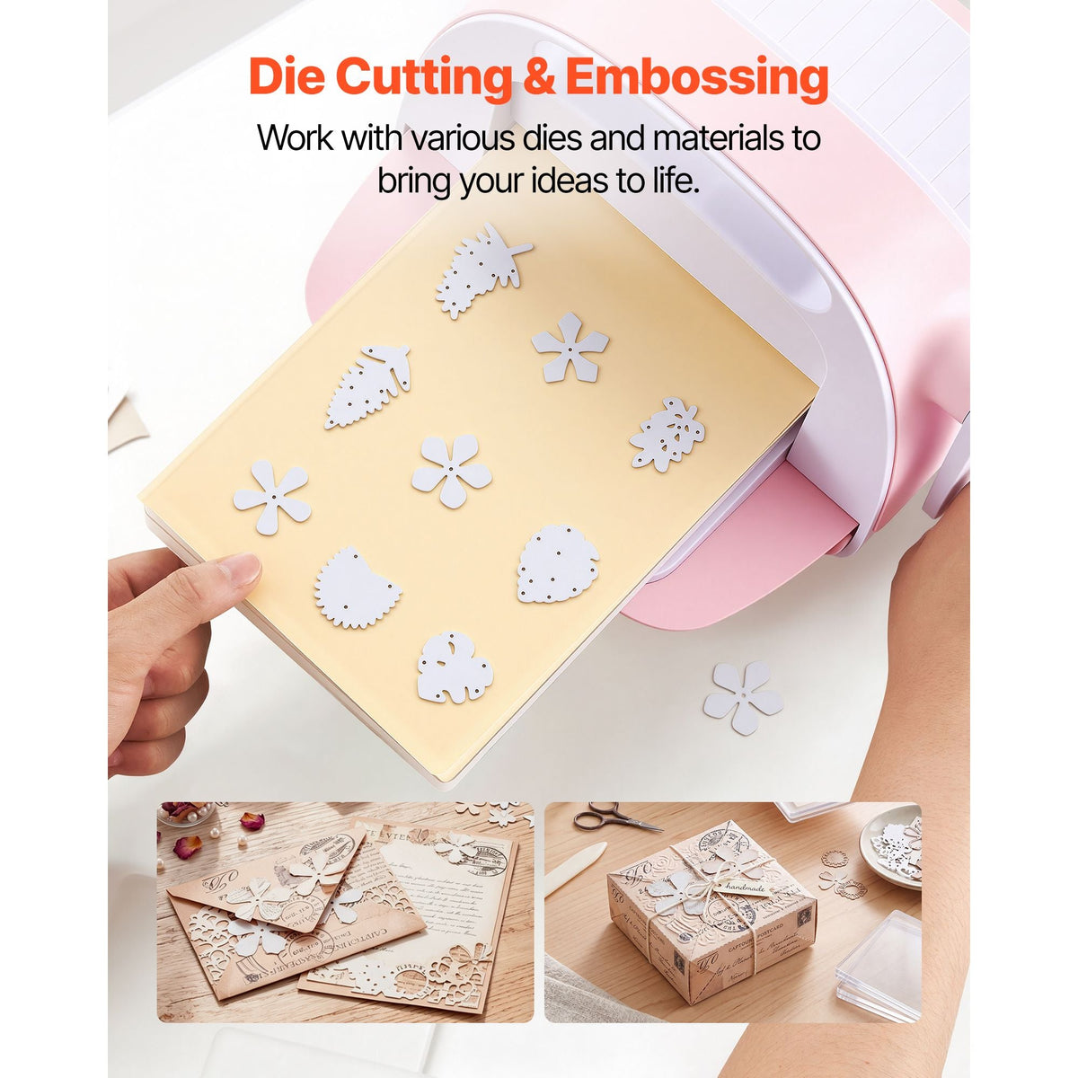 Cutting Plates, 6 Pcs, 8.86 x 6.14 in, Clear Polycarbonate Material, Die Cut Pads Compatible with Die Cutting and Embossing Machine KM-1860, for Scrapbooking, Card Making, Crafting