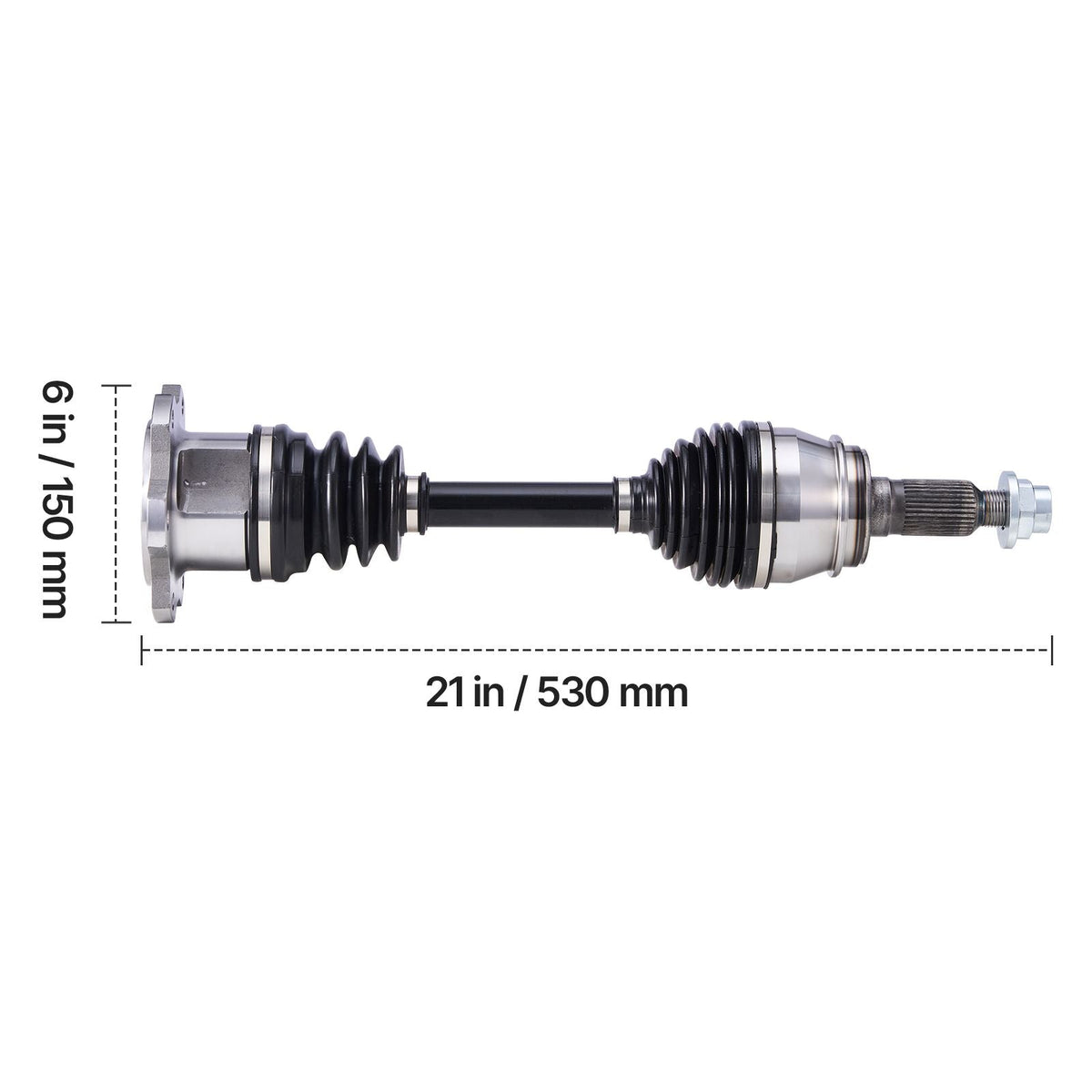 CV Axle Shaft Assembly, 2 Pieces Front Left & Right (Driver and Passenger Side), Automotive Replacement Axles Pair Compatible with 1999-2006 Chevrolet Silverado 1500, Alloy Steel & Carbon Steel