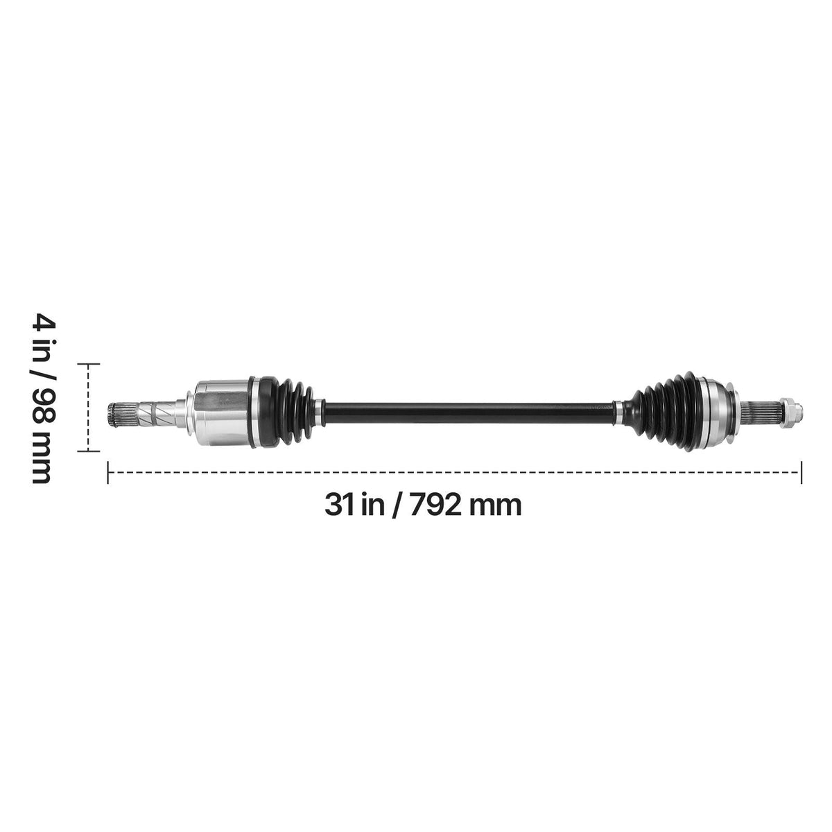 CV Axle Shaft Assembly, 2 Pieces Front Left & Right (Driver and Passenger Side), Automotive Replacement CV Joint Axles Pair Compatible with 2009-2013 Forester, Alloy Steel & Carbon Steel