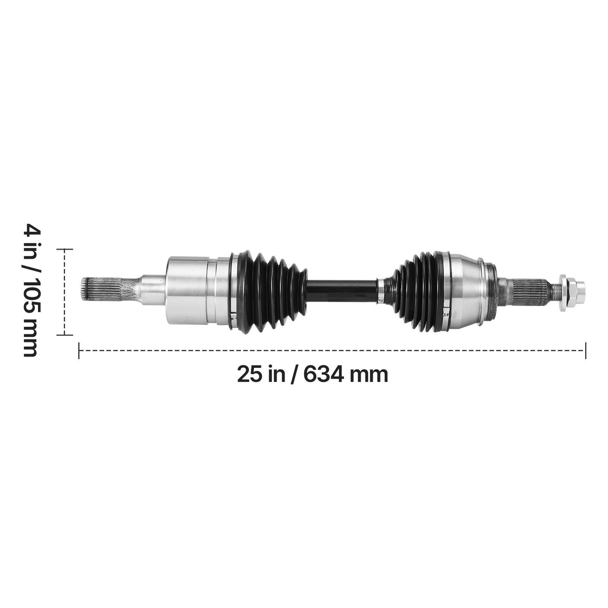 CV Axle Shaft Assembly, 2 Pieces Front Left & Right Side (Driver and Passenger Side), Automotive Replacement CV Joint Axles Pair Compatible with 2006-2010 Hummer H3, Alloy Steel & Carbon Steel