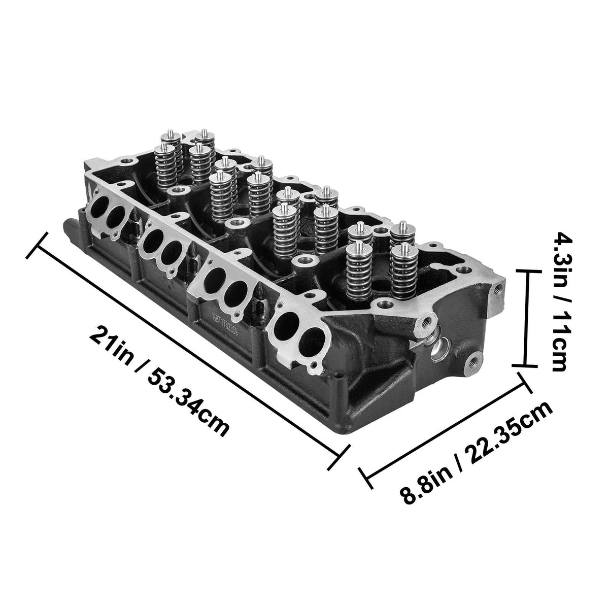 Cylinder Head Assembled, Engine Cylinder Head Assembly Replacement 6.4L, Cast Iron Cylinder Head Fit for 08-10 Ford F250 F350 F450 F550