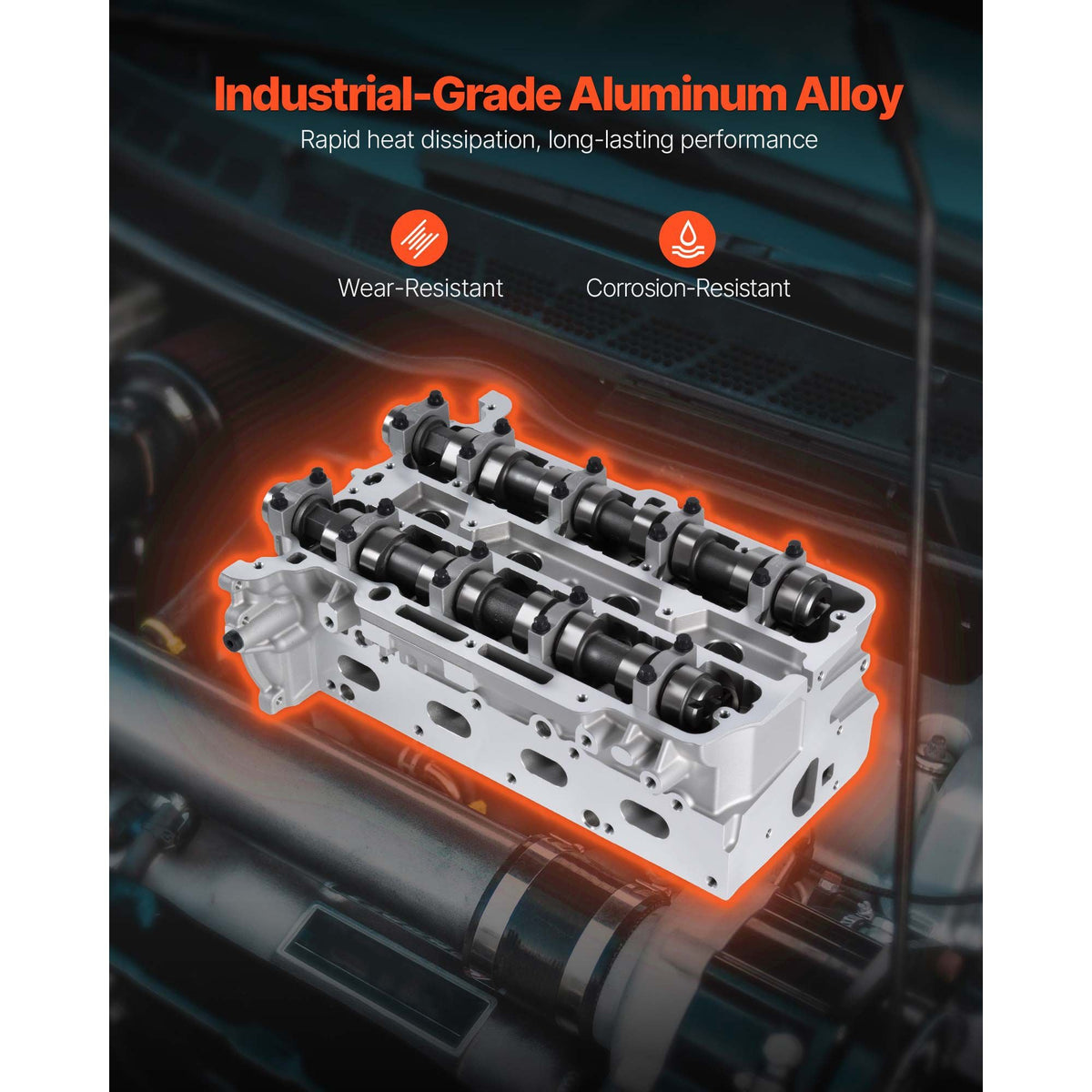 Cylinder Head Assembly for 2011-2019 Chevy Cruze Sonic Trax 1.4L Turbo, 2013-2019 Buick Encore 4 Cyl 1.4L, Complete Engine Cylinder Head Assembly Replaces 55573669, 55565291, 55573010, 55573011