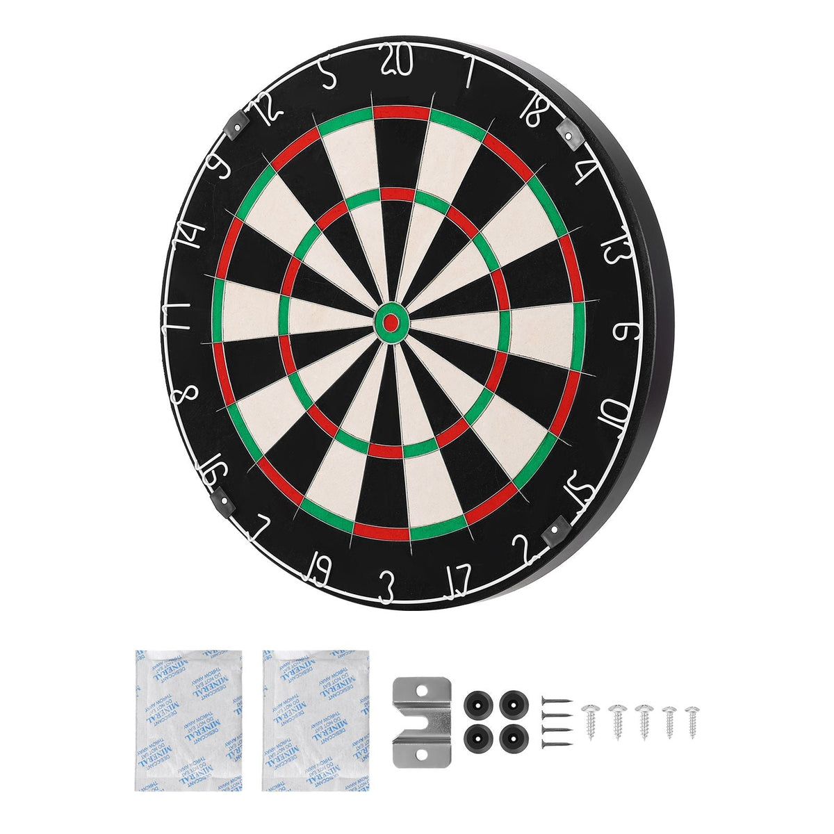 Dart Board, High-Grade Self-Healing Sisal Fiber Dartboard with Staple-Free Bullseye, Blade Wire & Rotating Number Ring, 17.7" Professional Dartboard for Home Party Game Room (Darts Not Included)