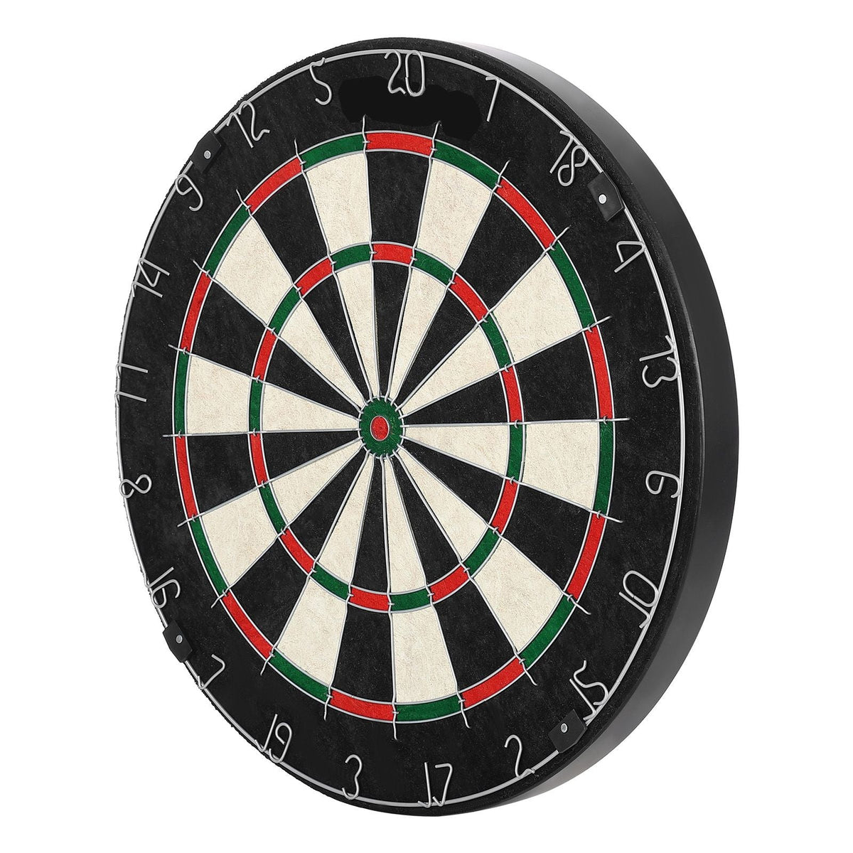 Dartboard with 6 Darts & Scoring Kit, Self-Healing Sisal Fibers Dartboard with Staple-Free Bullseye & Rotating Number Ring, 17.7" Professional Steel Tip Dart Board Set for Home Party Game Rooms