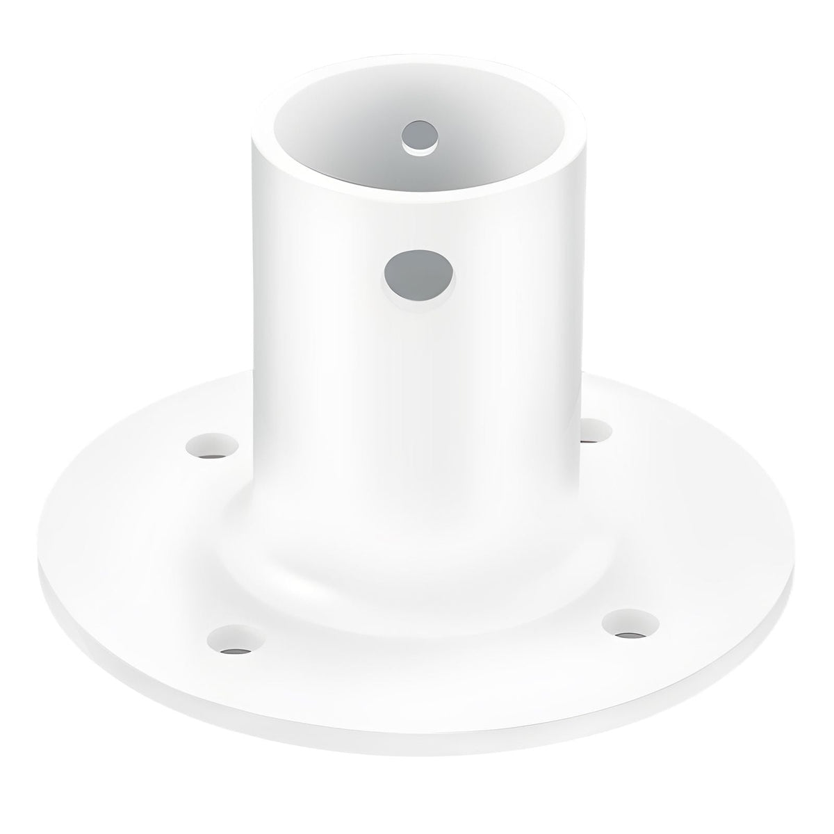 Deck Anchor Flange 4 Pack, 1-7/8 in Pool Ladder Deck Mount, Handrail Anchor with Stainless Steel Mounting Hardware, Premium Aluminum Alloy Flange for Inground Swimming Pool Ladder, White