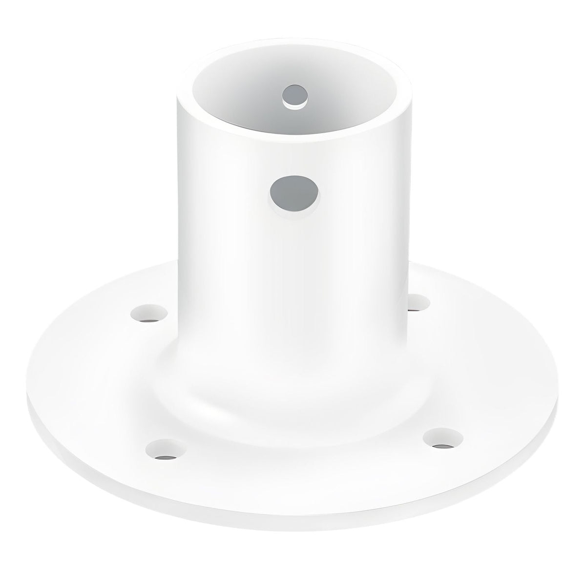 Deck Anchor Flange 4 Pack, 1-7/8 in Pool Ladder Deck Mount, Handrail Anchor with Stainless Steel Mounting Hardware, Premium Aluminum Alloy Flange for Inground Swimming Pool Ladder, White
