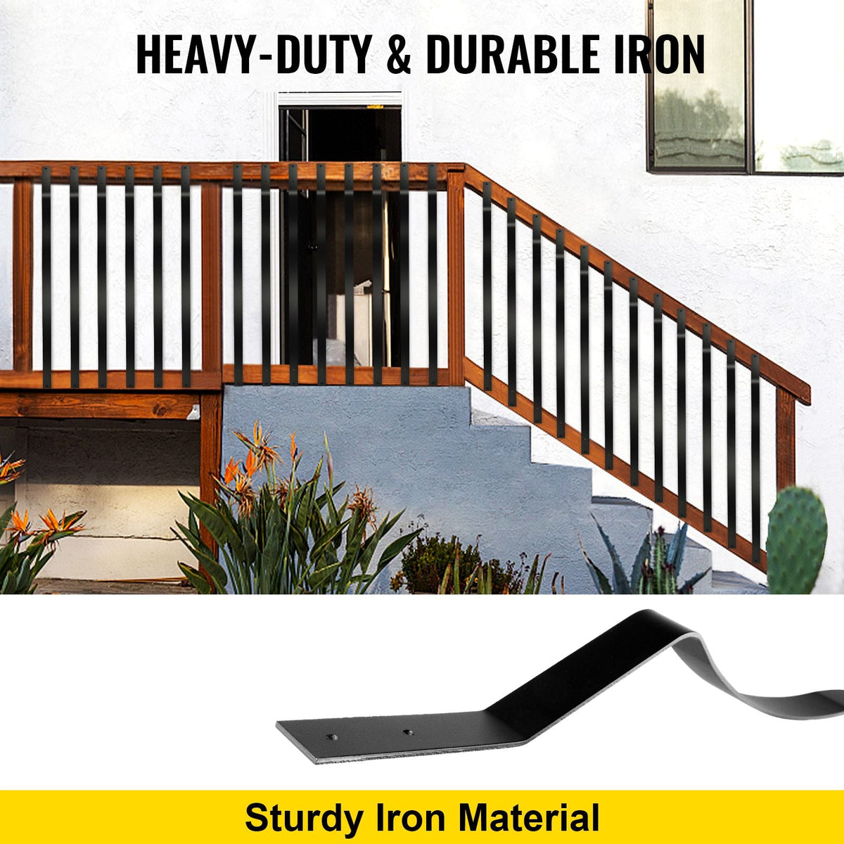 Deck Balusters, 26 Pack Metal Deck Spindles, 32.25\"x1\" Staircase Baluster with Screws, Iron Deck Railing for Wood and Composite Deck, Stylish Baluster for Outdoor Stair Deck Porch