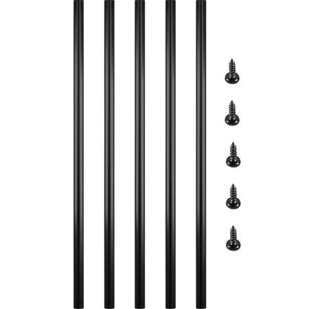 Deck Balusters, 51 Pack Metal Deck Spindles, 32\"x0.75\" Staircase Baluster with Screws, Aluminum Alloy Deck Railing for Wood and Composite Deck, Circle Baluster for Outdoor Stair Deck Porch
