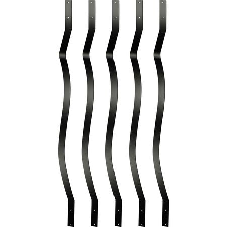 Deck Balusters, 61 Pack Metal Deck Spindles, 29.5\"x1\" Staircase Baluster with Screws, Aluminum Alloy Deck Railing for Wood and Composite Deck, Stylish Baluster for Outdoor Stair Deck Porch