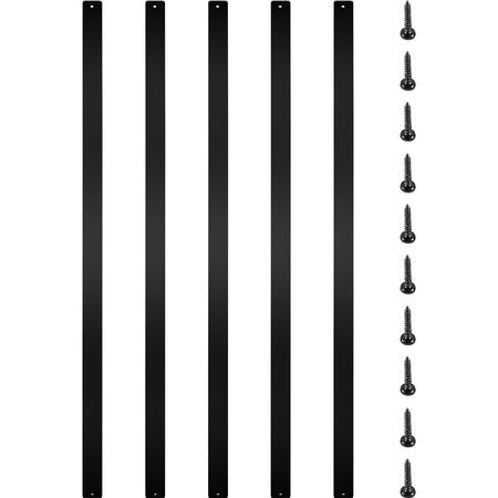 Deck Balusters, 76 Pack Metal Deck Spindles, 29.5"x1"x0.2" Staircase Baluster with Screws, Aluminum Alloy Deck Railing for Wood and Composite Deck, Stylish Baluster for Outdoor Stair Deck Porch