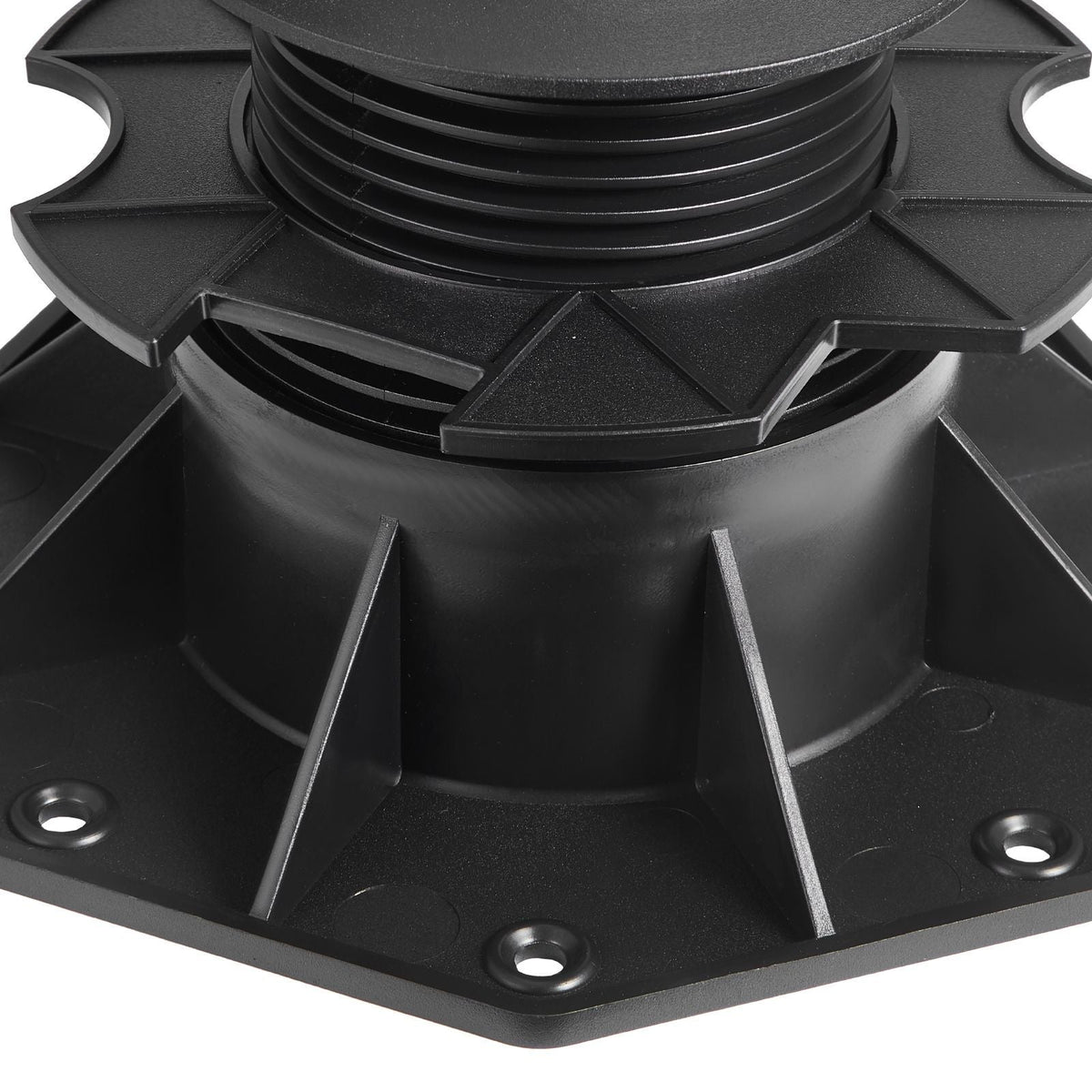 Deck Blocks 24 PCS, 2000lbs / 907.18kg Load Capacity Deck Support Plastic Pedestal Paver, Raising 2.36 - 5.31 inch / 60 - 135 mm, Height Adjustable Shed Foundation Base for Wood Concrete Metal