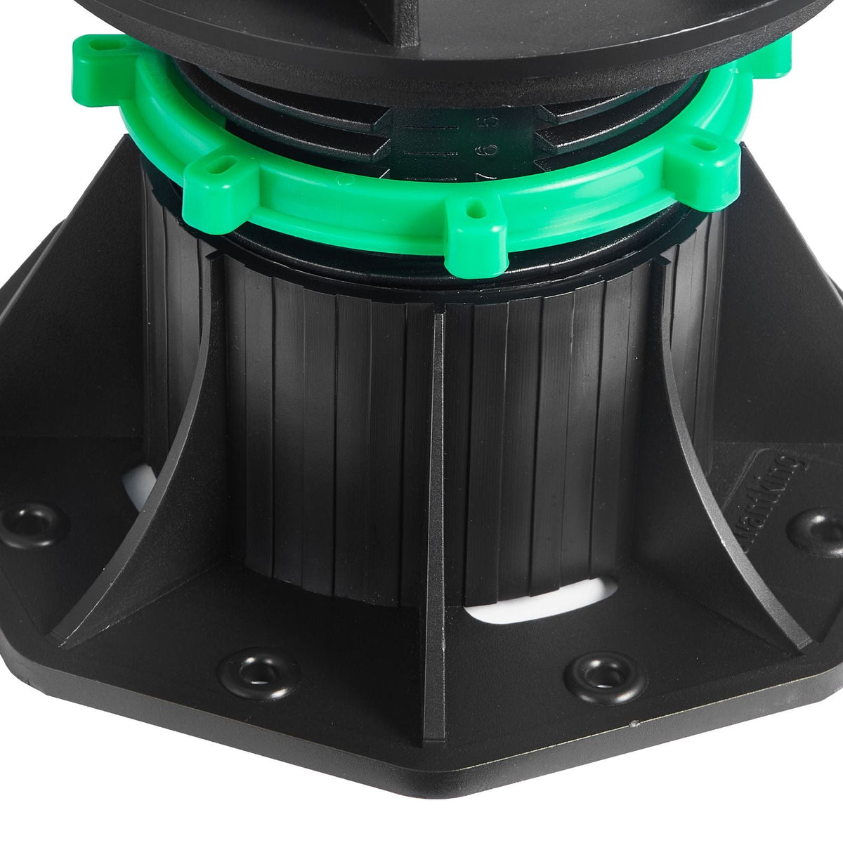 Deck Blocks 8 PCS, 2200 lbs / 997.90 kg Load Capacity Deck Support Plastic Pedestal Paver, Raising 3.54 - 4.65 inch / 90 - 118 mm, Height Adjustable Shed Foundation Base for Wood Concrete Metal
