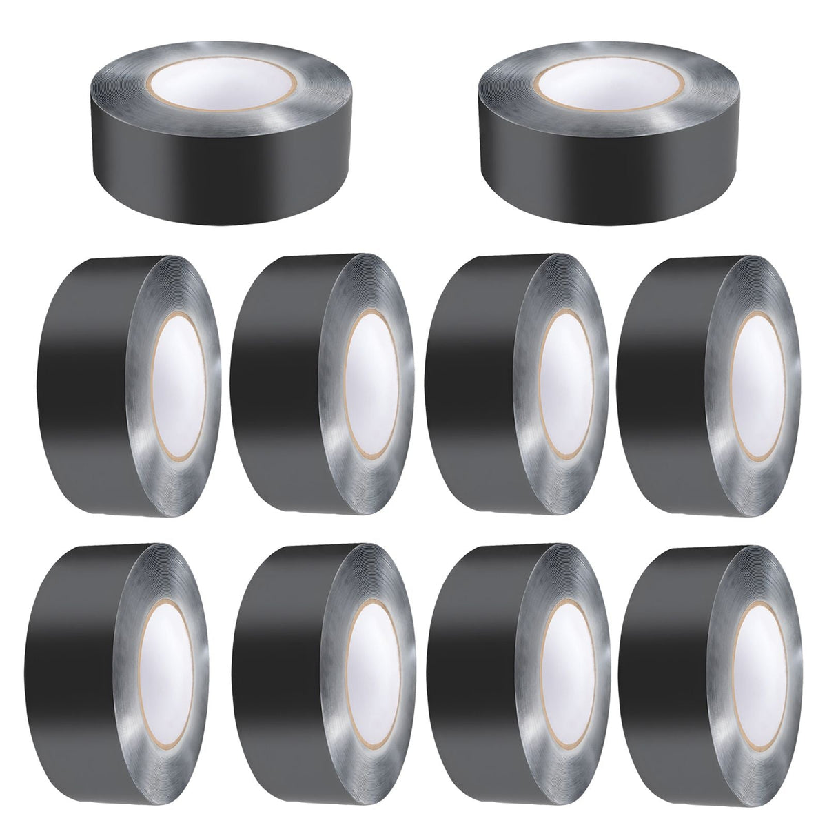 Deck Joist Tape, 2 inch x 50 ft, 10 Pack, Weather-Resistant Waterproof Flashing Butyl Joist Tape for Decking, Self-Adhesive, for Wood Decks, Beams Roofs, RVs, House, and Pipes Repair, Black