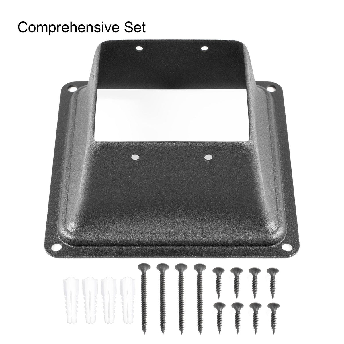 Deck Post Base, 10 PCS Post Base Skirt, 4 x 4\" (Internal 3.38x3.38\") Post Support Flange, 2.5 LBS Deck Post Skirt, Powder-Coated Decking Post Base, Wood Post Anch for Deck Support Porch Railin