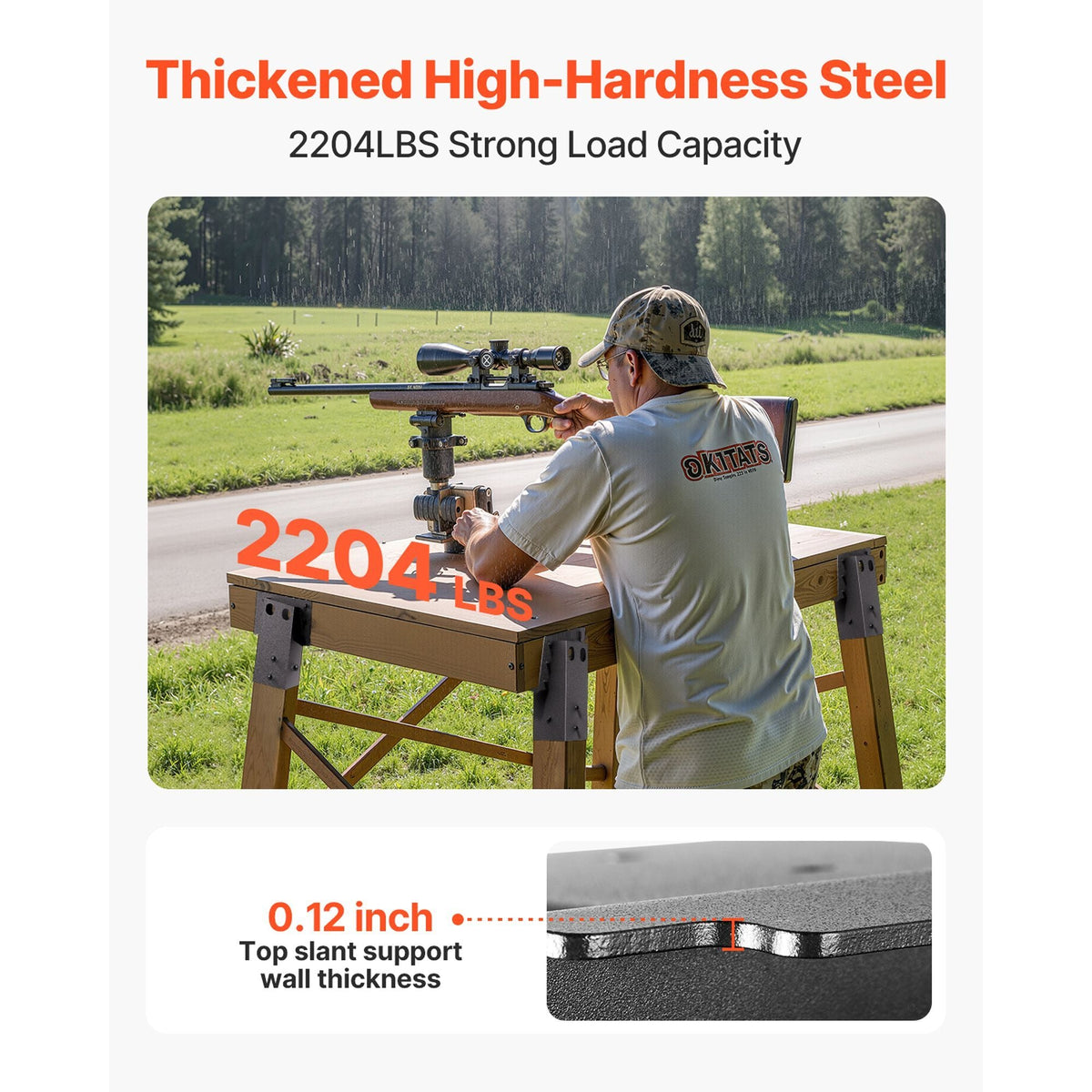 Deer Blind Brackets, Outdoor 3.6x3.6 Platform Bracket, Fit 3.5x3.5 In / 88.9x88.9 mm Lumber, 2204lbs/1000kg Capacity Steel Elevator Brackets for Deer Stand, Hunting Blinds, Shooting Shack, 4 Pcs