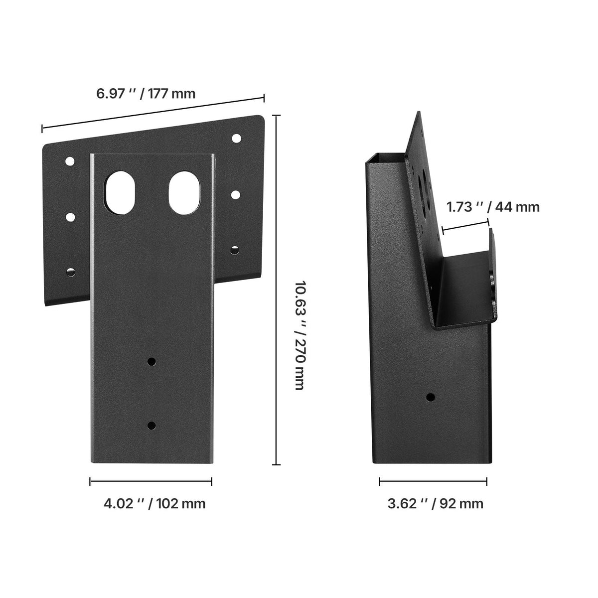 Deer Blind Brackets, Outdoor 3.6x3.6 Platform Bracket, Fit 3.5x3.5 In / 88.9x88.9 mm Lumber, 2204lbs/1000kg Capacity Steel Elevator Brackets for Deer Stand, Hunting Blinds, Shooting Shack, 4 Pcs