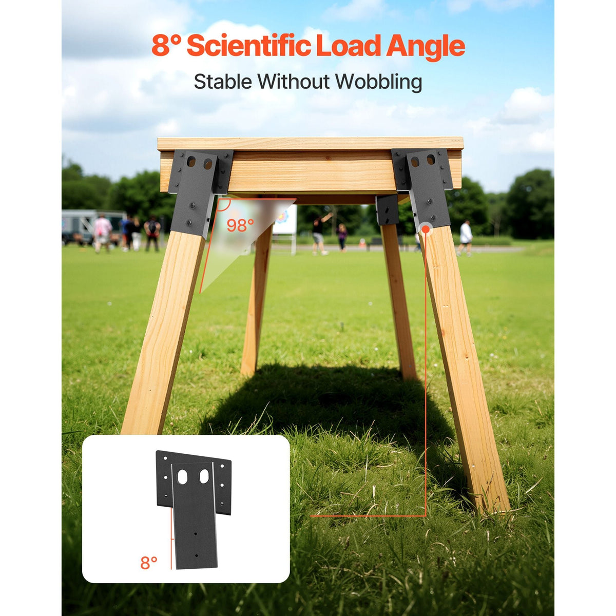 Deer Blind Brackets, Outdoor 3.6x3.6 Platform Bracket, Fit 3.5x3.5 In / 88.9x88.9 mm Lumber, 2204lbs/1000kg Capacity Steel Elevator Brackets for Deer Stand, Hunting Blinds, Shooting Shack, 4 Pcs