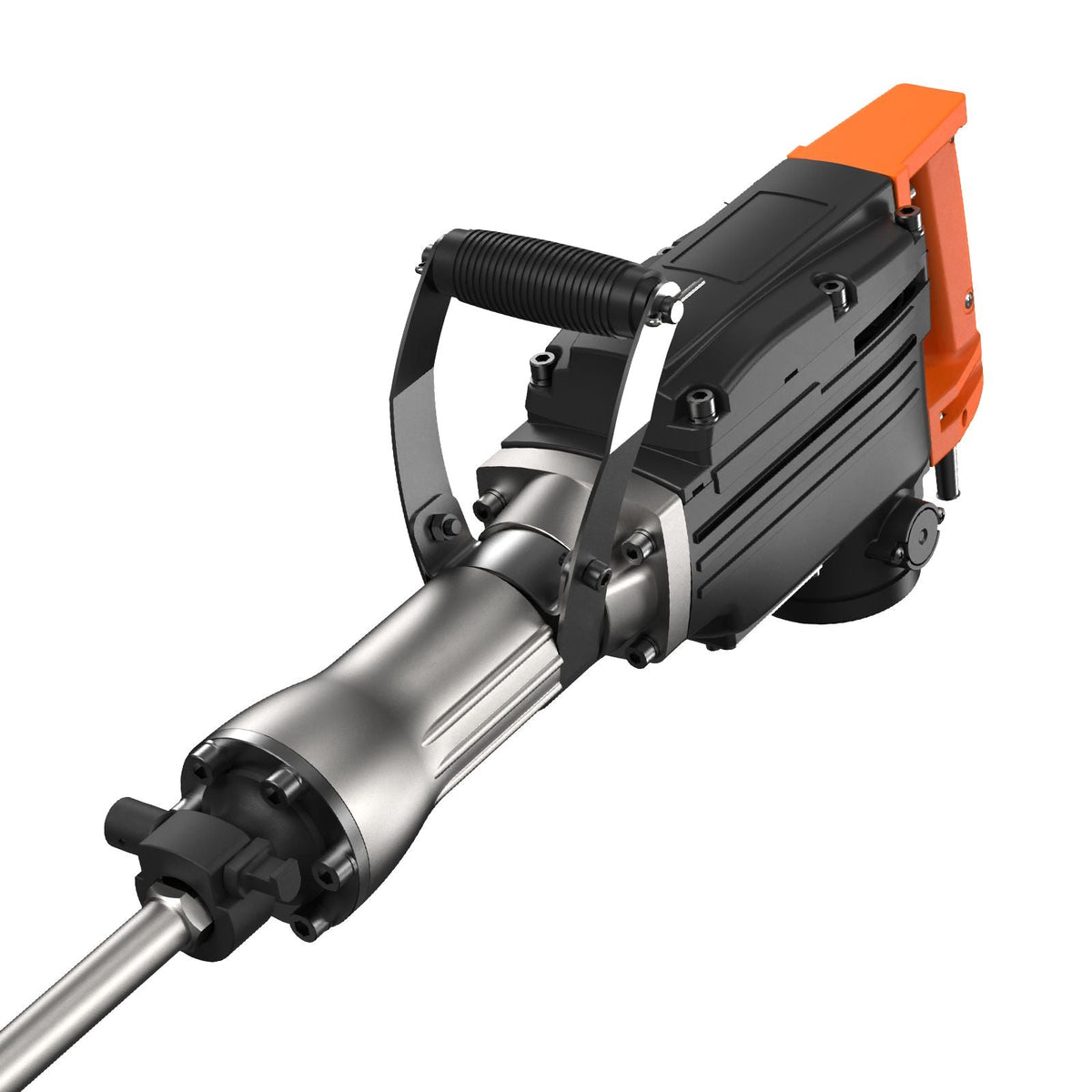 Demolition Jack Hammer, 2200W Electric Jackhammer Heavy Duty, 1350 BPM Concrete Breaker, 2pcs Chisels Bit Chipping with Case, Black