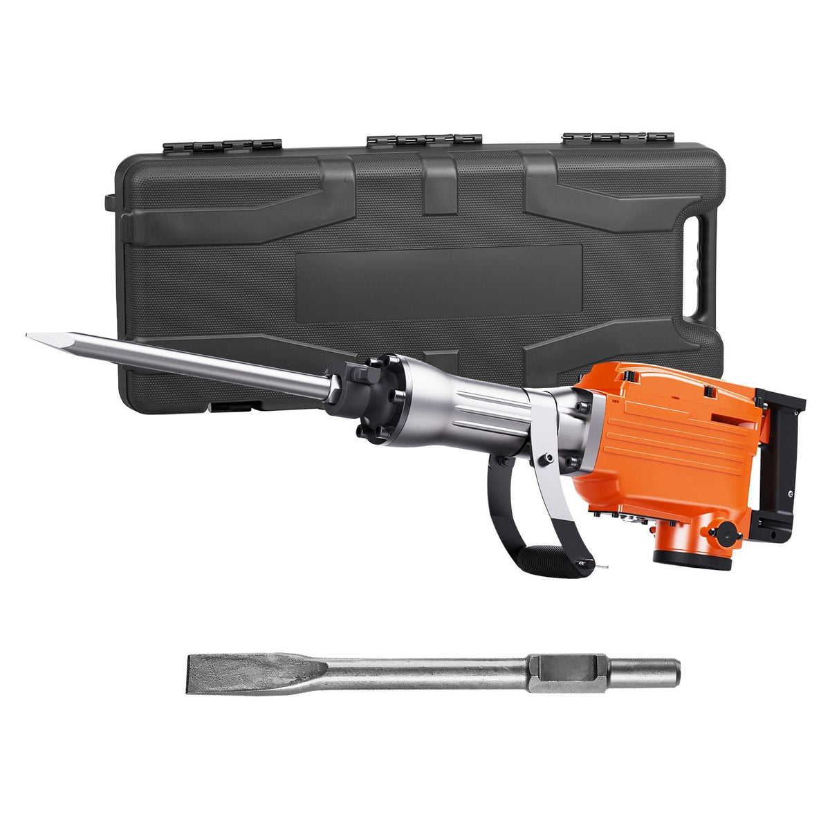Demolition Jack Hammer, 2200W Electric Jackhammer Heavy Duty, 1350 BPM Concrete Breaker, 2pcs Chisels Bit Chipping with Case