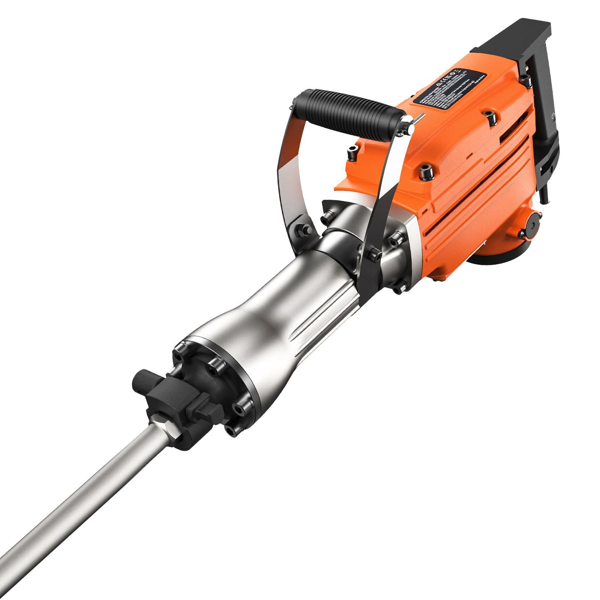 Demolition Jack Hammer, 2200W Electric Jackhammer Heavy Duty, 1350 BPM Concrete Breaker 6pcs Chisels Bit Chipping with Case
