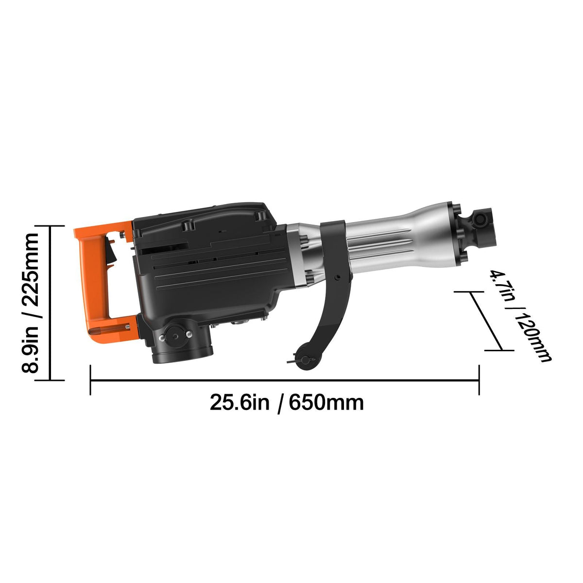 Demolition Jack Hammer, 2200W Jack Hammer Concrete Breaker, 1350 BPM Heavy Duty Electric Jack Hammer, 4pcs Chisels Bit with Case, Black