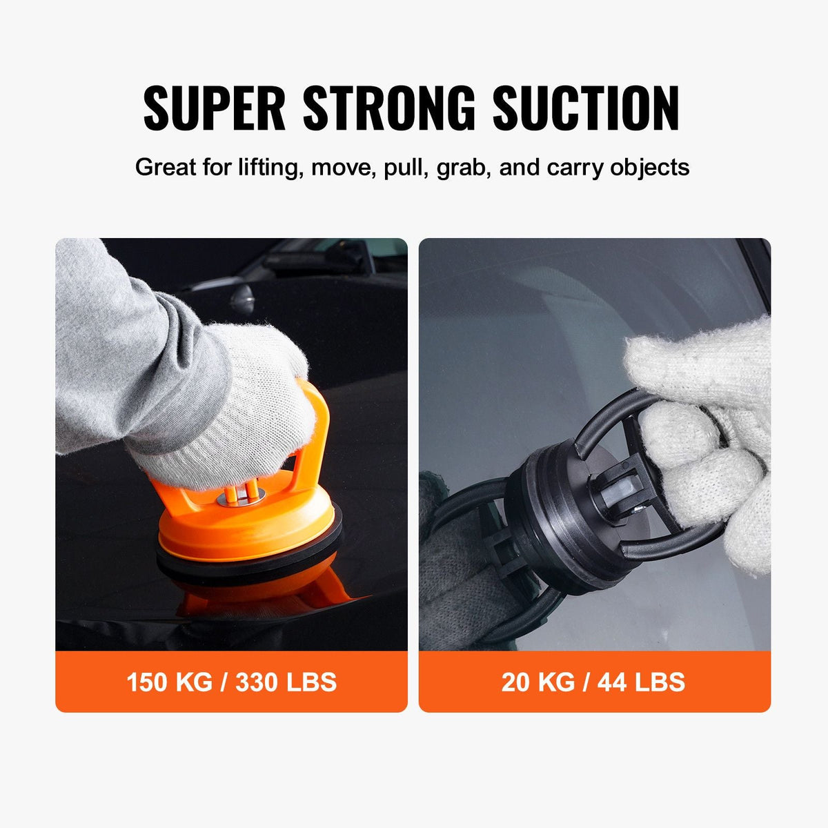 Dent Removal Kit, 3 Packs Suction Cups, Dent Puller Handle Lifter with Gloves and Cloth, Paintless Car Dent Puller Remover for Car Dent Repair, Glass, Tiles, Mirror Lifting and Moving