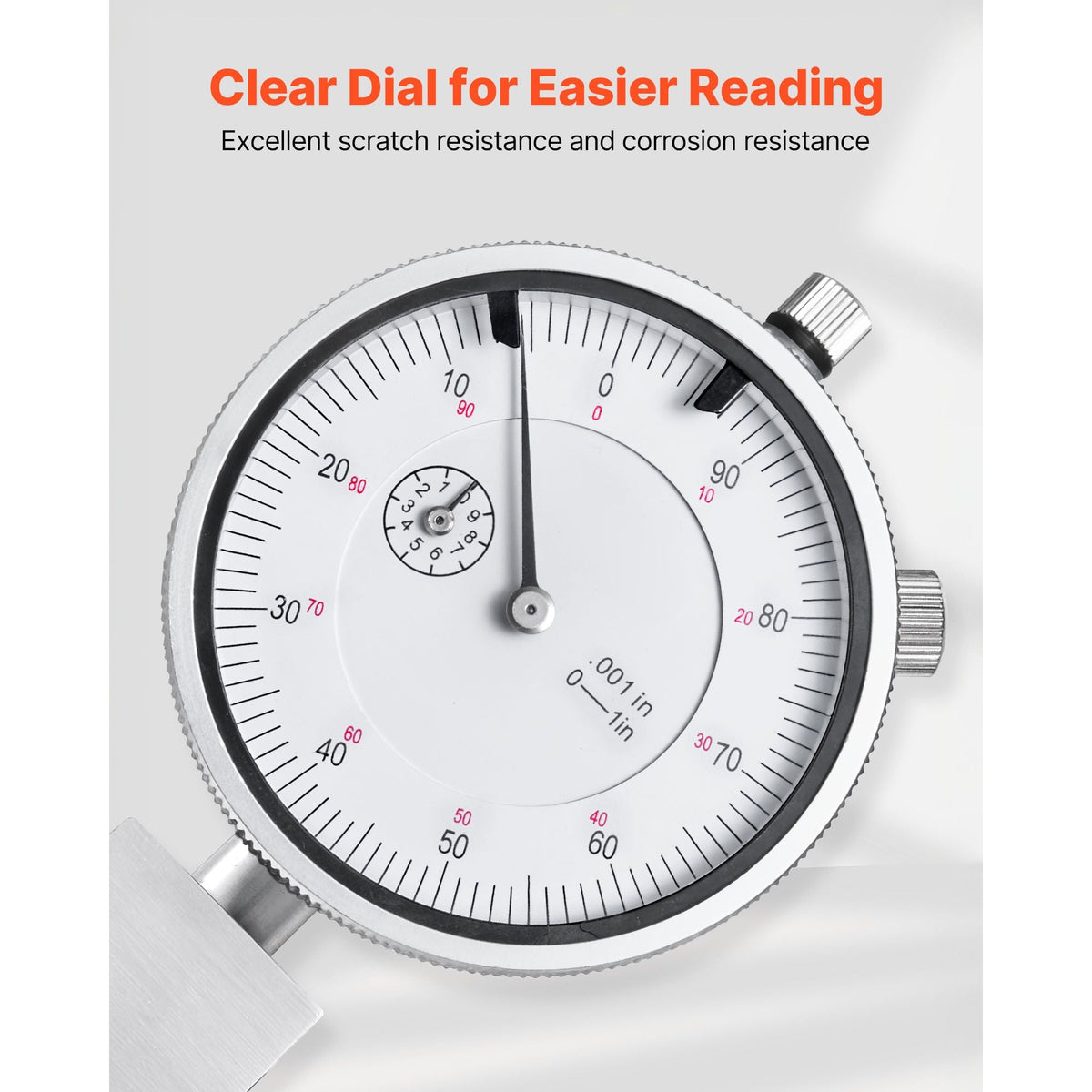 Depth Gauge, Depth Micrometer 0-22 inch Measuring Range, 0.001" Resolution, with 4 Anvils & 6 Standard Rods, Precision Easy to Read Mechanical Tool for Measuring Groove, Step, Hole