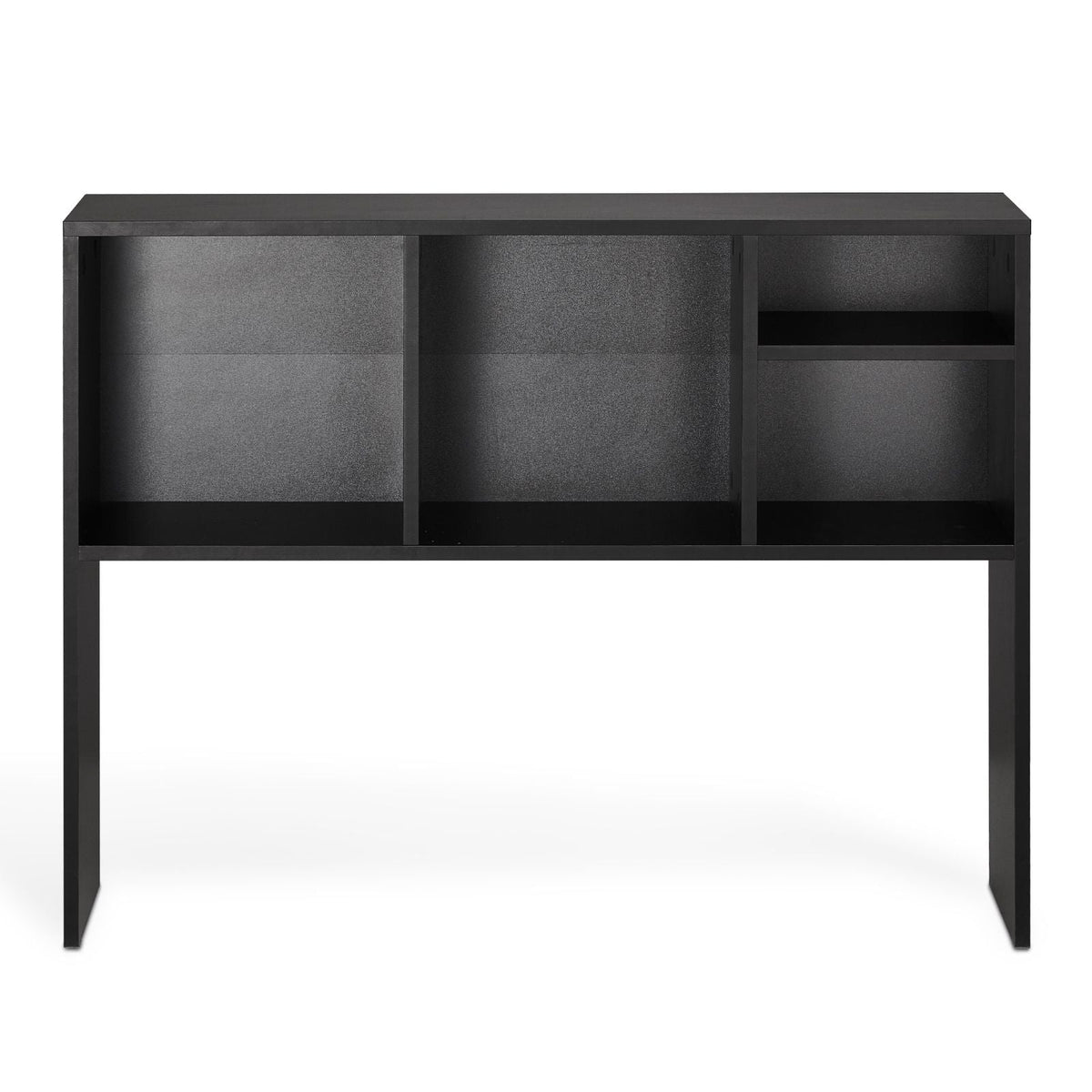 Desktop Bookshelf, 1-Tier Desktop Storage Organizer, 37" x 9.4" x 28.7" Office Storage Rack Wood Display Shelf, Desktop Bookshelf Hutch with Anti-Slip Feet Pads, for Office, Home & Dorm, Black