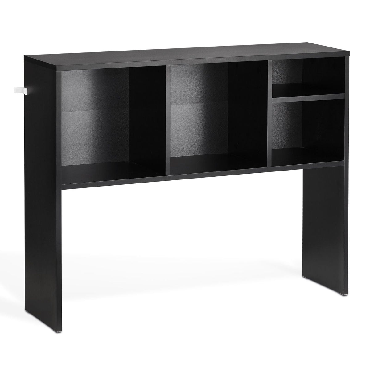 Desktop Bookshelf, 1-Tier Desktop Storage Organizer, 37" x 9.4" x 28.7" Office Storage Rack Wood Display Shelf, Desktop Bookshelf Hutch with Anti-Slip Feet Pads, for Office, Home & Dorm, Black