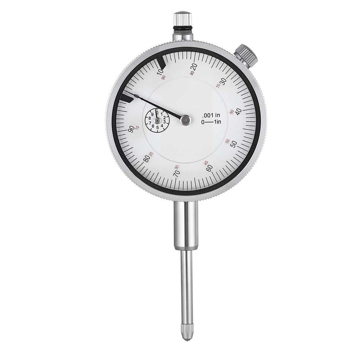 Dial Test Indicator with 360-Degree Flexible Arm and 360-Degree Locking Pliers, 0.001 inch Accuracy, 0-1 inch Range, Professional for Machine Set-Up, Narrow Area Measurement, Storage Case
