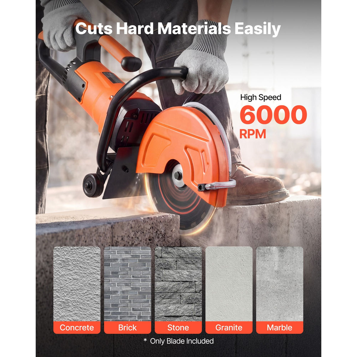 Diamond Blades 12 inch, 3-Pack Concrete Saw Blade Set, 1 in Arbor, High-Hardness Diamond Segments, 65Mn Steel Core, Dry Wet Cutting, Clean Edges for Concrete, Masonry, Brick, Stone, Granite