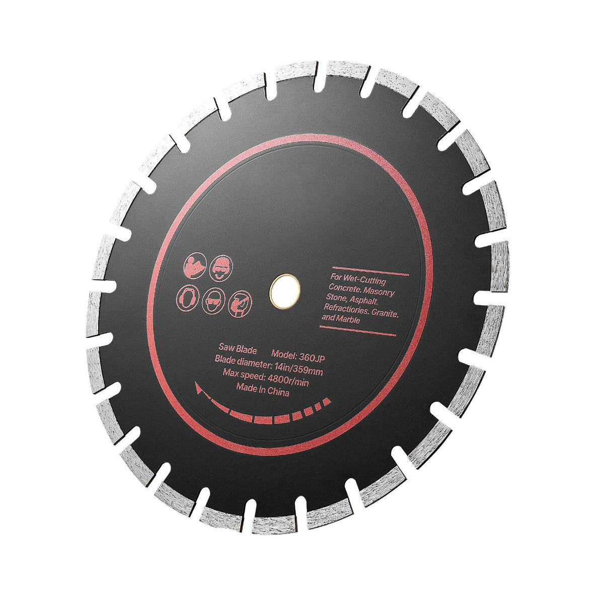 Diamond Blades 14 inch, 3-Pack Concrete Saw Blade Set, 1 in Arbor, High-Hardness Diamond Segments, 65Mn Steel Core, Dry Wet Cutting, Clean Edges for Concrete, Masonry, Brick, Stone, Granite