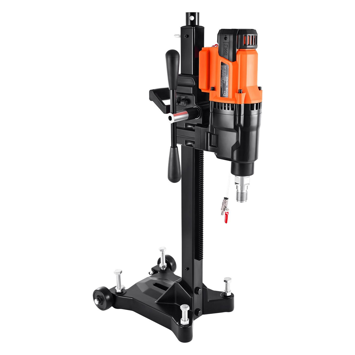 Diamond Core Drilling Machine, 0.8-10 in Drilling Diameter, Stand-Mount Dry and Wet Concrete Core Drill Rig with 10 Bits, 470/800 RPM 2-Speed, UNC1 1/4-7 Thread, for Concrete Brick Stone, 2500W