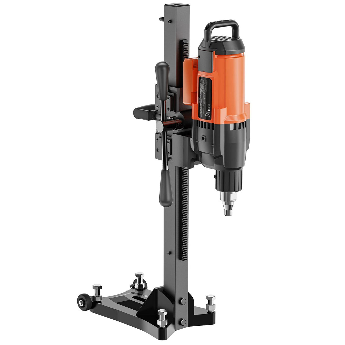 Diamond Core Drilling Machine, 10in Wet Concrete Core Drill Rig with Stand Wheels, 750RPM Speed & 1-1/4" Thread & Lifting Handle, 10in Drilling Diameter for Concrete Brick Block Stone, 2500W